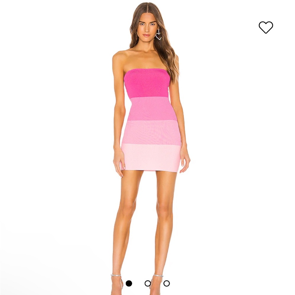 Perla Ombre Mini Dress in Pink Ombre - Picture 4 of 7